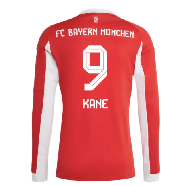 2025-2026 Bayern Munich Long Sleeve Home Shirt (Kane 9)