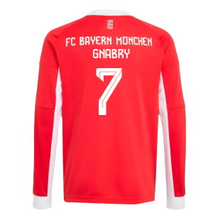 2025-2026 Bayern Munich Long Sleeve Home Shirt (Kids) (Gnabry 7)