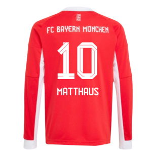 2025-2026 Bayern Munich Long Sleeve Home Shirt (Kids) (Matthaus 10)