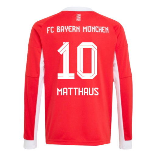 2025-2026 Bayern Munich Long Sleeve Home Shirt (Kids) (Matthaus 10)