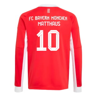 2025-2026 Bayern Munich Long Sleeve Home Shirt (Kids) (Matthaus 10)