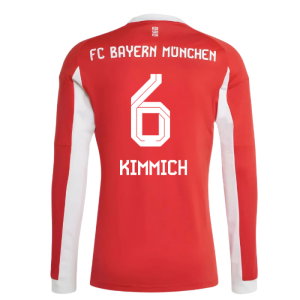 2025-2026 Bayern Munich Long Sleeve Home Shirt (Kimmich 6)