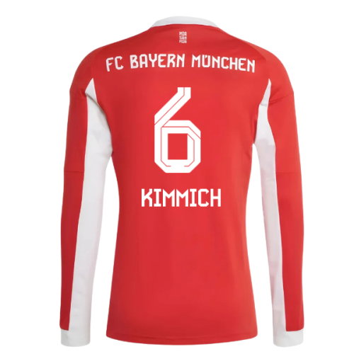 2025-2026 Bayern Munich Long Sleeve Home Shirt (Kimmich 6)