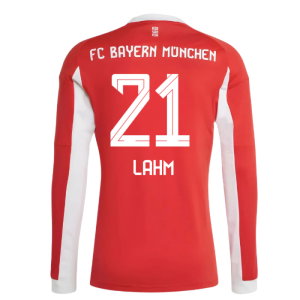2025-2026 Bayern Munich Long Sleeve Home Shirt (Lahm 21)