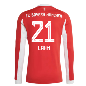 2025-2026 Bayern Munich Long Sleeve Home Shirt (Lahm 21)