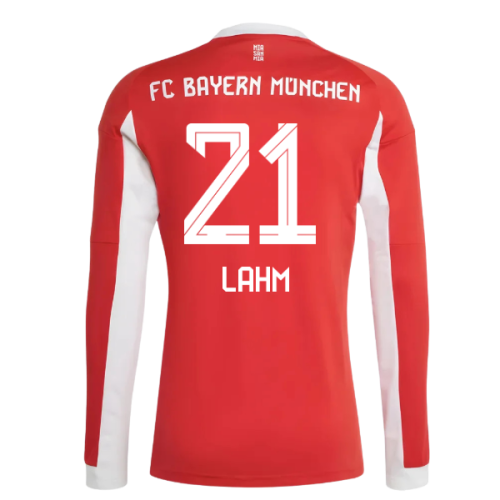 2025-2026 Bayern Munich Long Sleeve Home Shirt (Lahm 21)