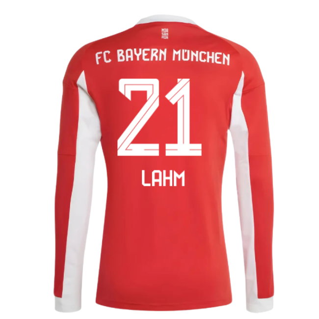 2025-2026 Bayern Munich Long Sleeve Home Shirt (Lahm 21)
