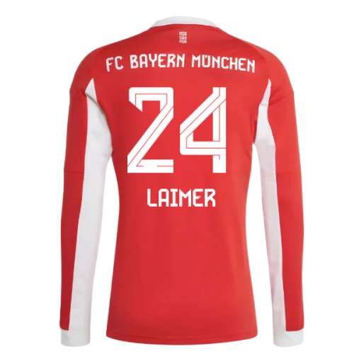 2025-2026 Bayern Munich Long Sleeve Home Shirt (Laimer 24)