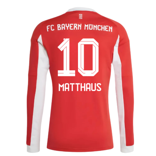 2025-2026 Bayern Munich Long Sleeve Home Shirt (Matthaus 10)