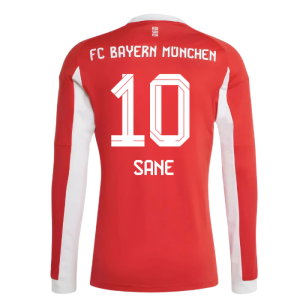 2025-2026 Bayern Munich Long Sleeve Home Shirt (Sane 10)