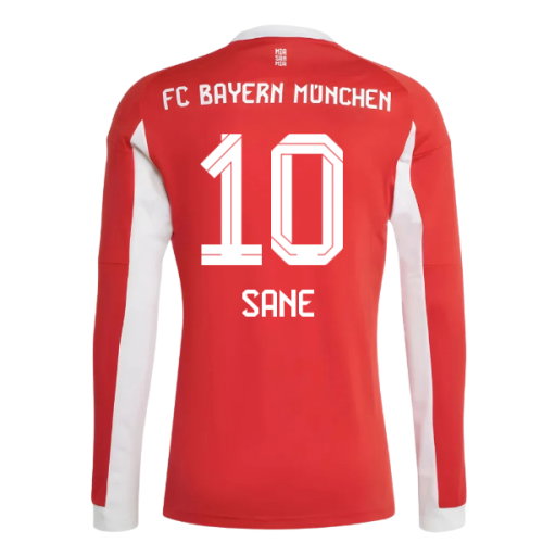2025-2026 Bayern Munich Long Sleeve Home Shirt (Sane 10)