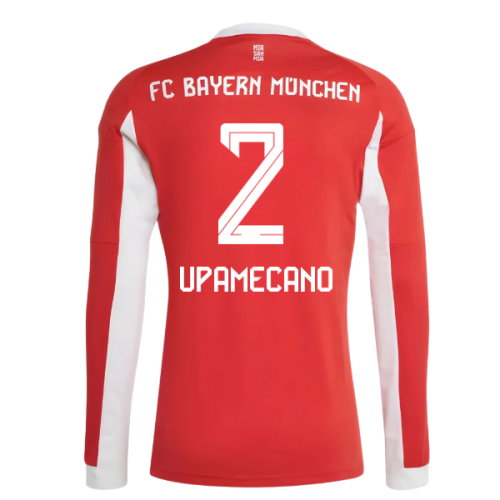 2025-2026 Bayern Munich Long Sleeve Home Shirt (Upamecano 2)