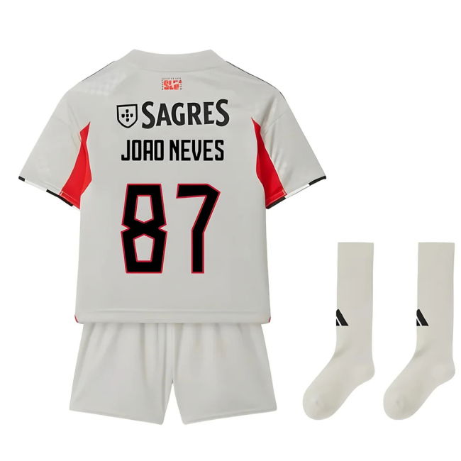2025-2026 Benfica Away Mini Kit (Joao Neves 87)