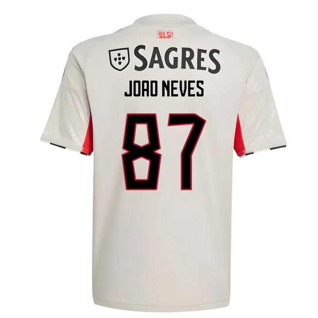 2025-2026 Benfica Away Shirt (Kids) (Joao Neves 87)