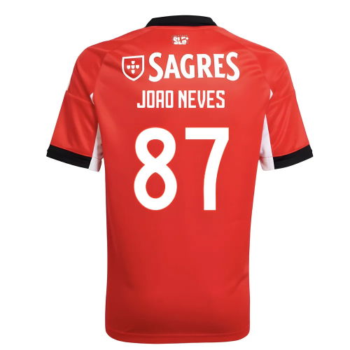 2025-2026 Benfica Home Shirt (Kids) (Joao Neves 87)