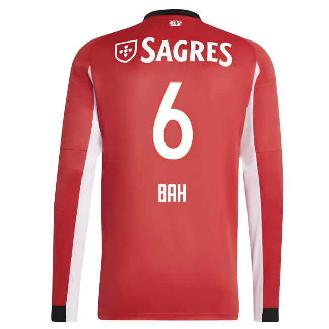 2025-2026 Benfica Long Sleeve Home Shirt (Bah 6)