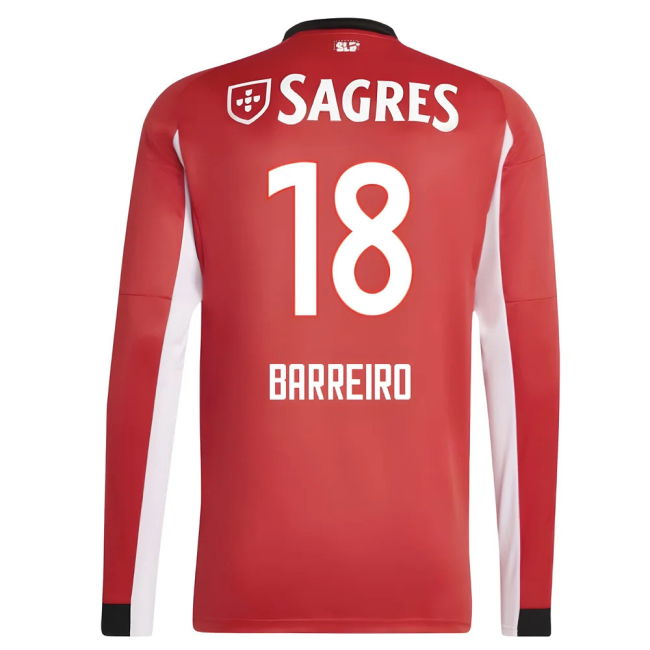 2025-2026 Benfica Long Sleeve Home Shirt (Barreiro 18)