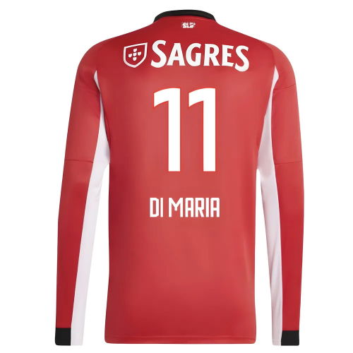 2025-2026 Benfica Long Sleeve Home Shirt (Di Maria 11)
