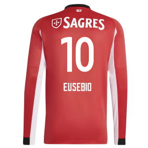 2025-2026 Benfica Long Sleeve Home Shirt (Eusebio 10)