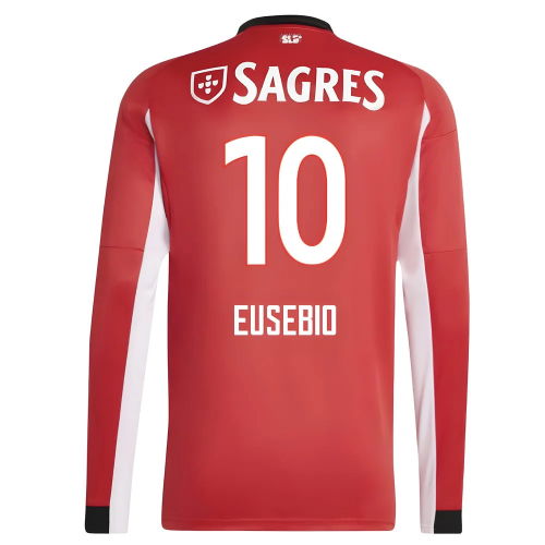 2025-2026 Benfica Long Sleeve Home Shirt (Eusebio 10)