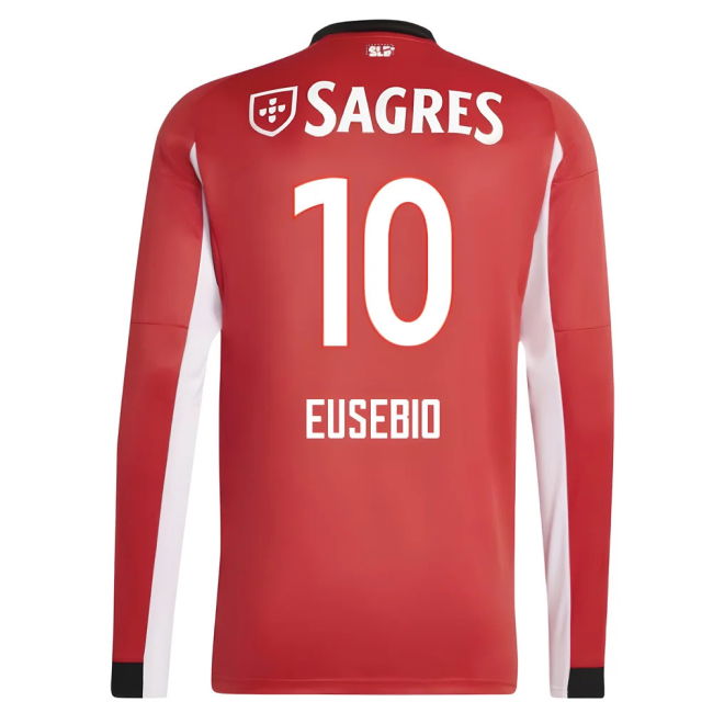 2025-2026 Benfica Long Sleeve Home Shirt (Eusebio 10)