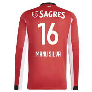 2025-2026 Benfica Long Sleeve Home Shirt (Manu Silva 16)