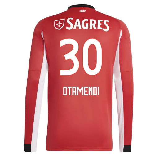 2025-2026 Benfica Long Sleeve Home Shirt (Otamendi 30)