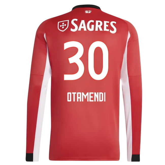 2025-2026 Benfica Long Sleeve Home Shirt (Otamendi 30)