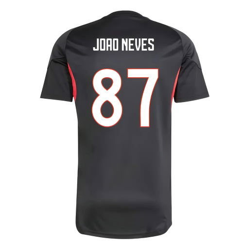2025-2026 Benfica Training Jersey (Black) (Joao Neves 87)