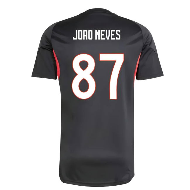 2025-2026 Benfica Training Jersey (Black) (Joao Neves 87)