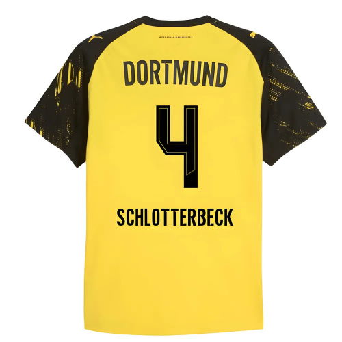 2025-2026 Borussia Dortmund Authentic Home Shirt (Schlotterbeck 4)
