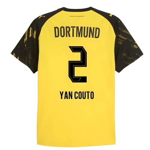 2025-2026 Borussia Dortmund Authentic Home Shirt (Yan Couto 2)