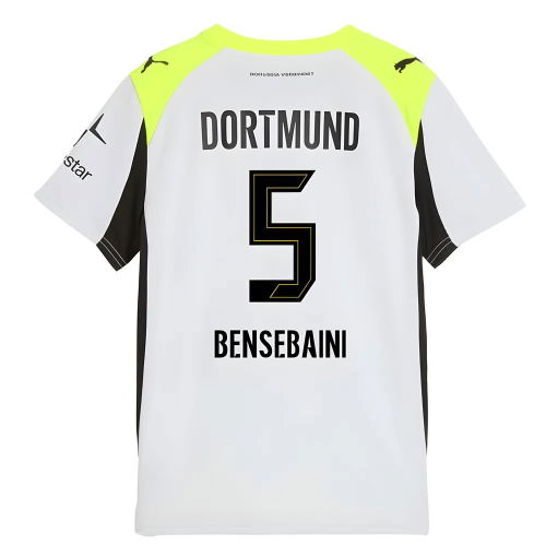 2025-2026 Borussia Dortmund Away Shirt (Kids) (Bensebaini 5)