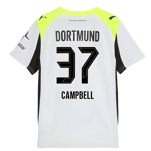 2025-2026 Borussia Dortmund Away Shirt (Kids) (Campbell 37)