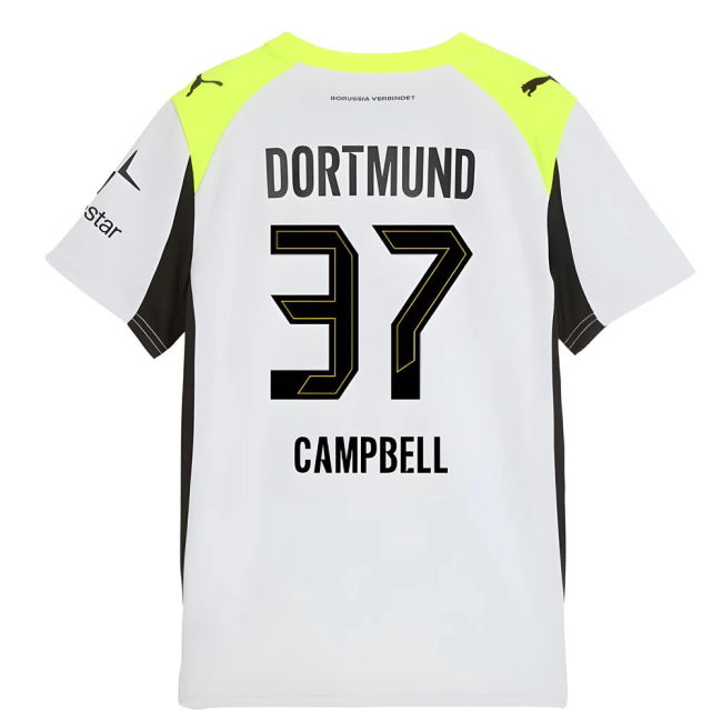 2025-2026 Borussia Dortmund Away Shirt (Kids) (Campbell 37)