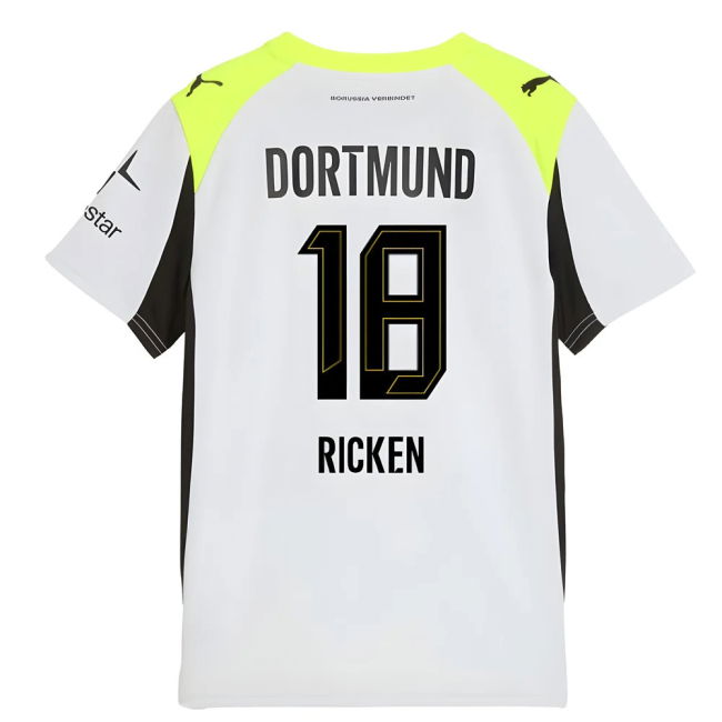 2025-2026 Borussia Dortmund Away Shirt (Kids) (Ricken 18)