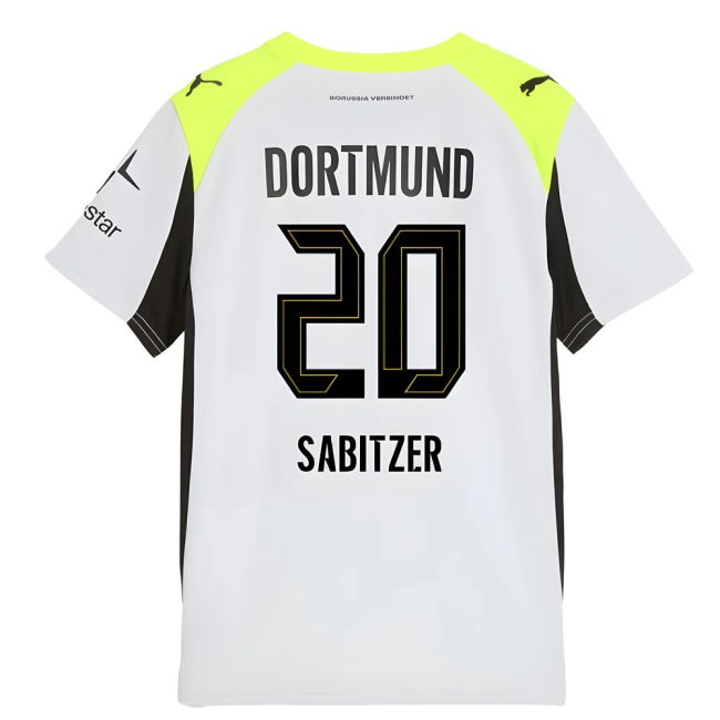 2025-2026 Borussia Dortmund Away Shirt (Kids) (Sabitzer 20)