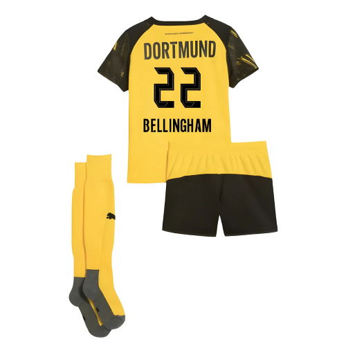 2025-2026 Borussia Dortmund Home Mini Kit (Bellingham 22)