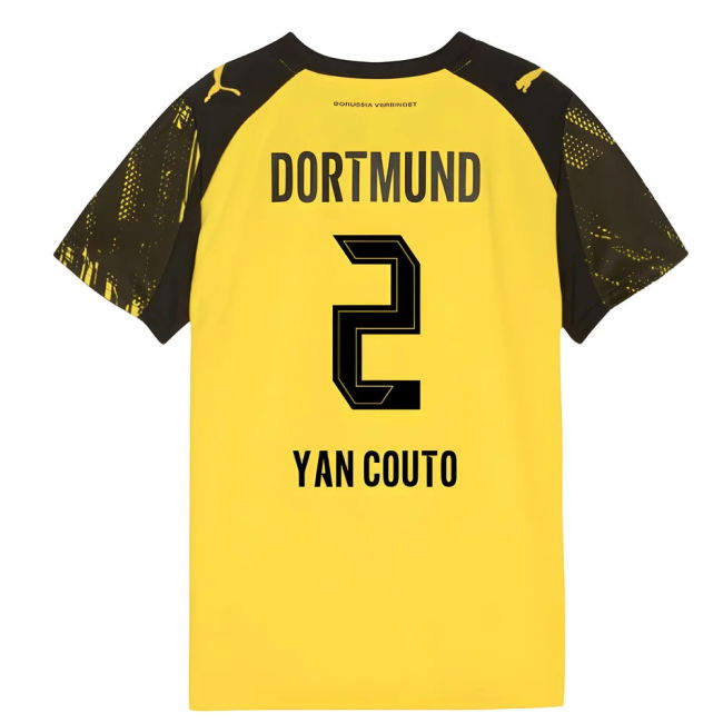 2025-2026 Borussia Dortmund Home Shirt (Kids) (Yan Couto 2)