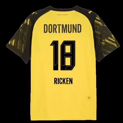 2025-2026 Borussia Dortmund Home Shirt (Ricken 18)