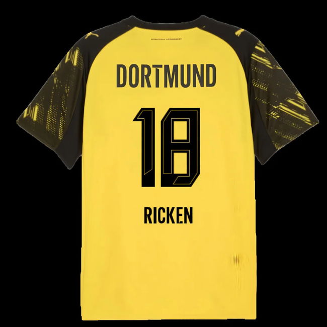 2025-2026 Borussia Dortmund Home Shirt (Ricken 18)
