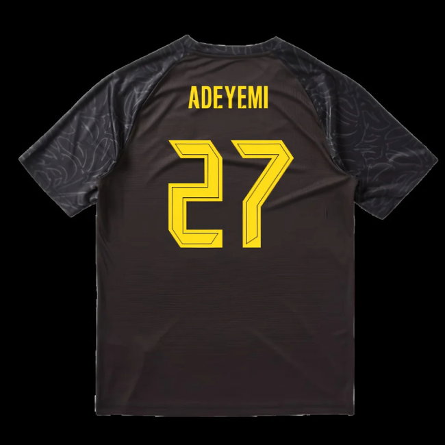 2025-2026 Borussia Dortmund Warm Up Jersey (Black) (Adeyemi 27)