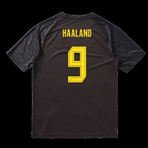2025-2026 Borussia Dortmund Warm Up Jersey (Black) (Haaland 9)