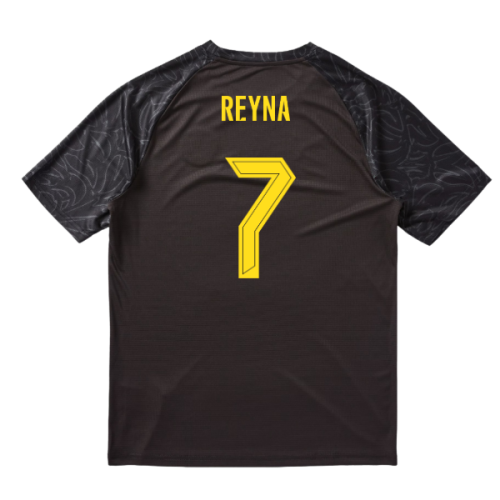 2025-2026 Borussia Dortmund Warm Up Jersey (Black) (Reyna 7)