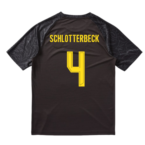 2025-2026 Borussia Dortmund Warm Up Jersey (Black) (Schlotterbeck 4)
