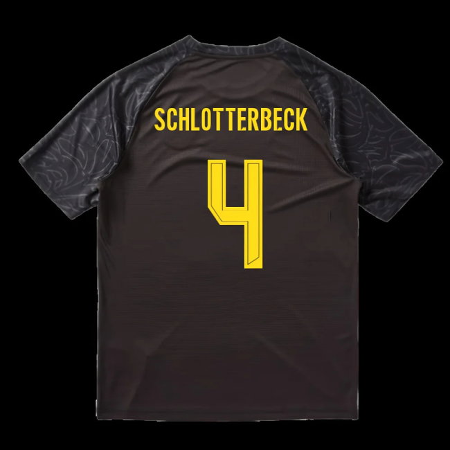 2025-2026 Borussia Dortmund Warm Up Jersey (Black) (Schlotterbeck 4)