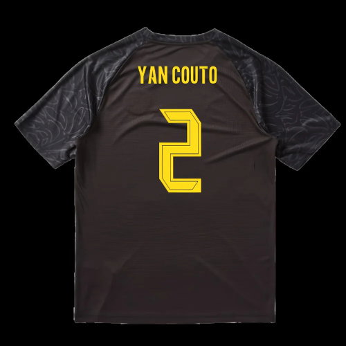 2025-2026 Borussia Dortmund Warm Up Jersey (Black) (Yan Couto 2)