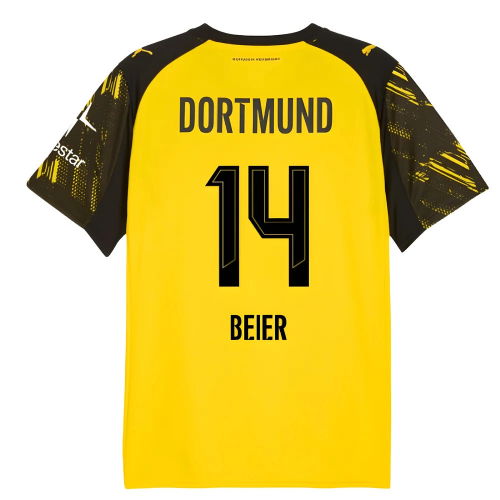 2025-2026 Borussia Dortmund Warm Up Jersey (Yellow) (Beier 14)