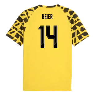2025-2026 Borussia Dortmund Warm Up Jersey (Yellow) (Beier 14)