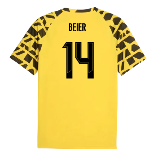 2025-2026 Borussia Dortmund Warm Up Jersey (Yellow) (Beier 14)